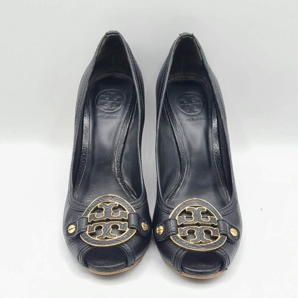 Tory Burch Amanda Dark Navy Wedge Heels No Size